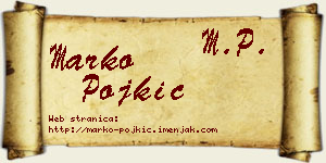 Marko Pojkić vizit kartica